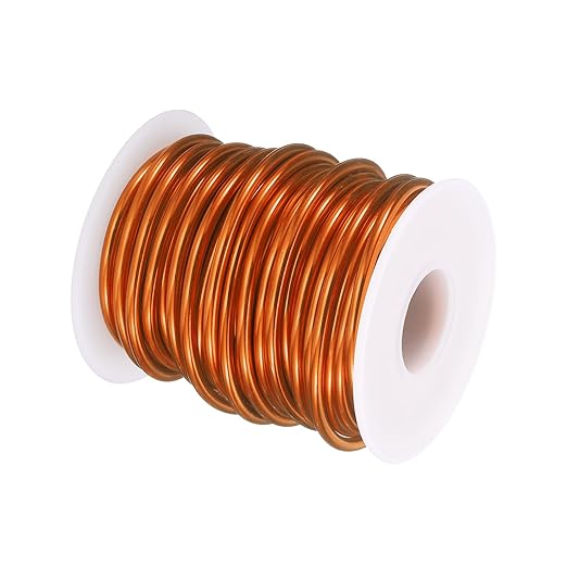 HARFINGTON Bonsai Wire Anodized Aluminum Training Wire Roll 3mm/9 Gauge 33ft Length Bendable Bonsai Tree Wire for Garden, Horticulture, Landscape, Planting, Reddish Orange