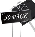 FORUP Metal Plant Labels, 50 Pack Garden Label Markers, Weatherproof Garden Stake Tags, Reusable Planting Gardening Markers, Black