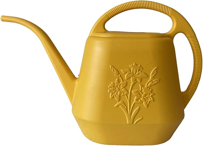 Watering Can Indoor Plants 1 Gallon Long Spout Outdoor Watering Can with Anti-Slip Handle Durable Plastic Small Watering Can for Office Garden Flower House Indoor Plants Succulent Bonsai