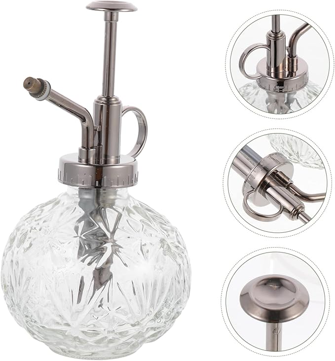 Vintage Relief Glass Sprayer Watering Bottle for Plant Misters Bonsai Indoor Outdoor Use