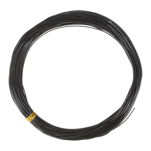 HARFINGTON Bonsai Training Wire 0.8mm Total 20mm 66 Feet Anodized Aluminum Wire Corrosion Resistant Garden Wire for Plants Bonsai Trees Shaping Bending Indoor, Black