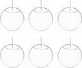 WGV Wall Hanging Planter Terrarium Bulk, Diameter 5", Clear Mounted DIY Succulents Air Glass Floral Container Vase, Tea Light Votive Candle Holder for Decoration 6 Pieces