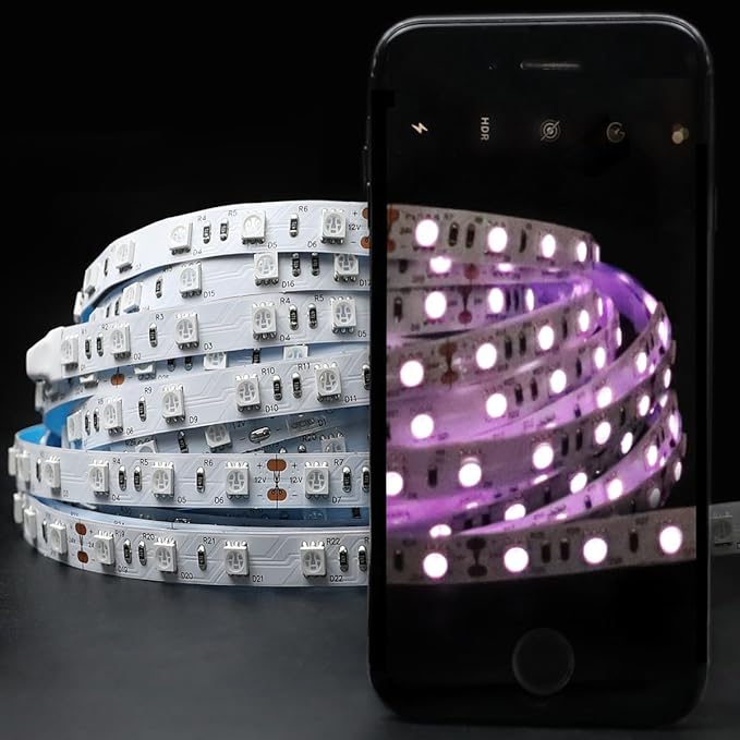 Zero Red Glow 940nm IR LED Strip - 12V 72W 5M/16.4Ft Flexible Tape IP20 Non-Waterproof Cuttable for Night Vision Photography & Infrared Light Therapy (940nm, 300 LEDs, 5050 SMD)