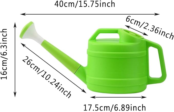 2 Gallon Watering Can, Watering Can for Outdoor Plants with Removable Long Spout, Large Plastic Watering Can for Indoor Outdoor Garden Flowers Plants (Blue)