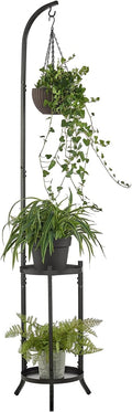 3 Tier Metal Plant Stands, Metal Corner Tall Plant Stands for Multiple Plants, Modern Flower Pot Holder Shelf Display Rack for Patio Garden Balcony Living Room