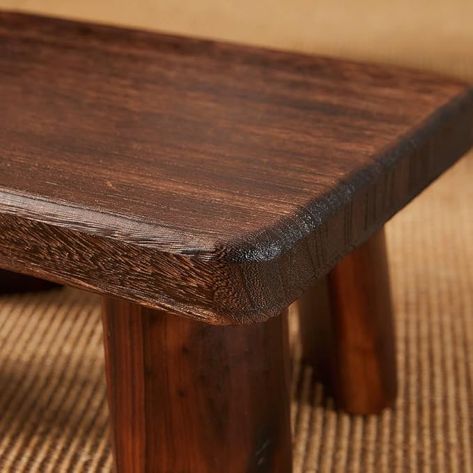 Wooden Stool, Bedside Step Stool, Step Ladder for Kitchen & Bathroom, Foot Rest Stool, Super Sturdy Hold Up to 500 LBS