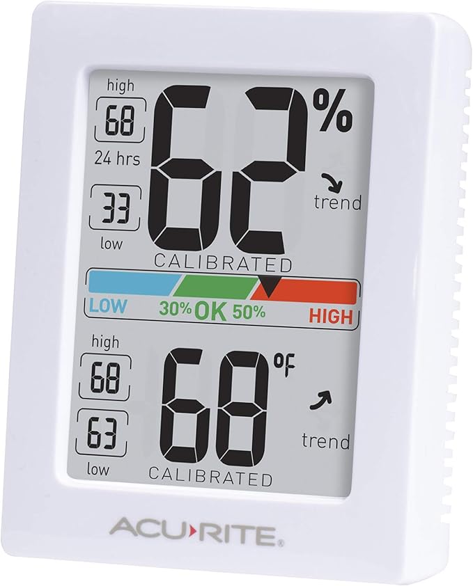 AcuRite Pro Humidity Meter & Thermometer with Touch Activated Backlight