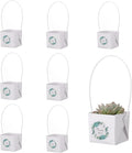NITHECON 40pcs Thank You Succulents Wraps [NOT Include Plants and Pots]-[Fits 2 Inch Pots] Succulent Gift Wraps bags Decoration Sleeve Succulent for Wedding Baby Shower Favors Ideas,White