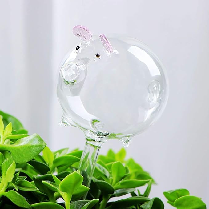 Ochine Plant Waterer Self Watering Globes Self Water Bulbs Devices Automatic Plant Watering Tool Decorative Hand Blown Clear Glass Plant Watering System for Indoor Outdoor Plant