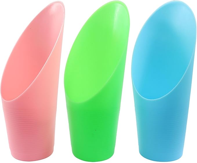 3 Pcs Bonsai Soil Scoops Plastic Garden Shovels Garden Tool, Colorful Mini Potting Scoops for Plant Succulent, Lightweight and Durable Design for Easy Gardening and Transplanting Tasks