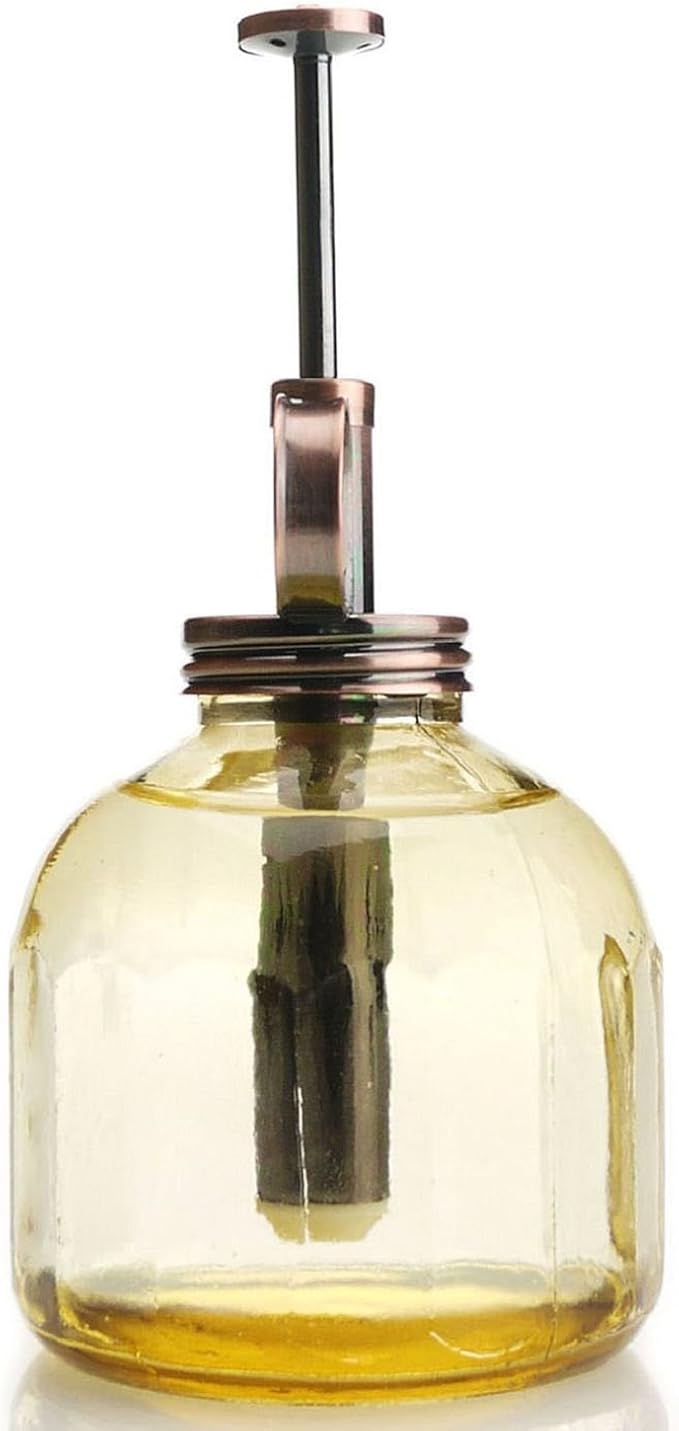 Plant Mister- Amber Glass Bottle & Brass Sprayer (Antique Copper)