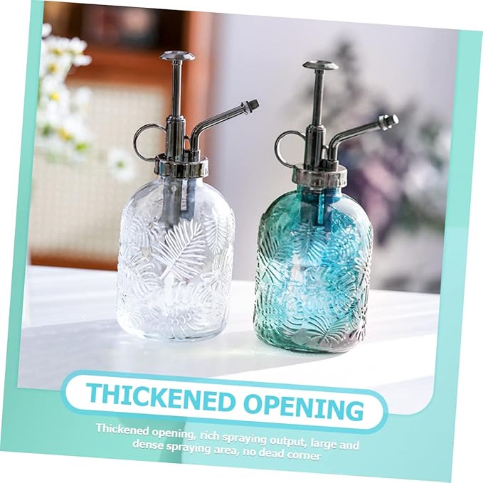 LIOOBO Glass Plant Mister Thickened Opening 350ml Spray Bottle for Succulent Watering and Cleaning
