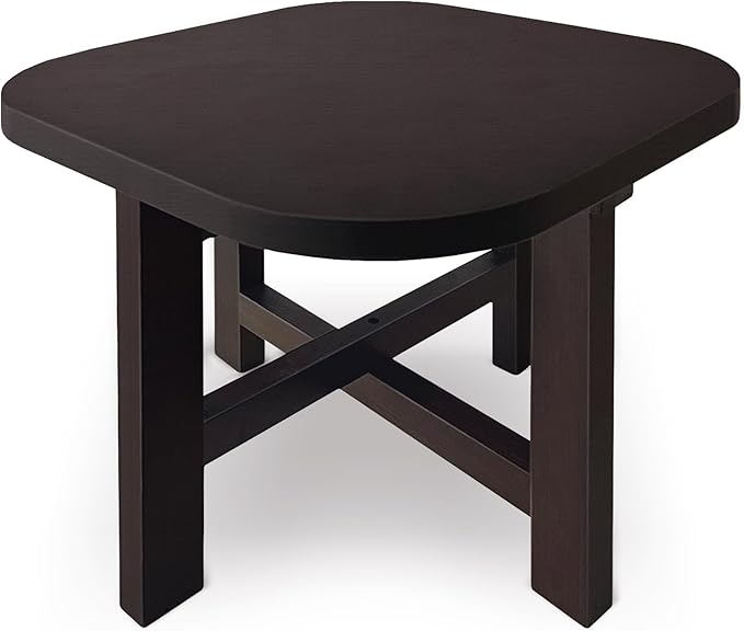 9.8 in Wooden Stool for Shower, Folding Square Footstools, Leg Shaving and Foot Rest, Folding Bamboo Shower Seat, Fully Assembled (S)