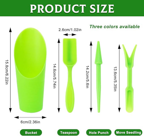 12 pcs Plastic Succulent Soil Scoop,Succulent Care Plastic Kit, Colorful Mini Garden Tool Set for Flower Succulent Planting,Transplanting,Weeding (Multicolor Series)