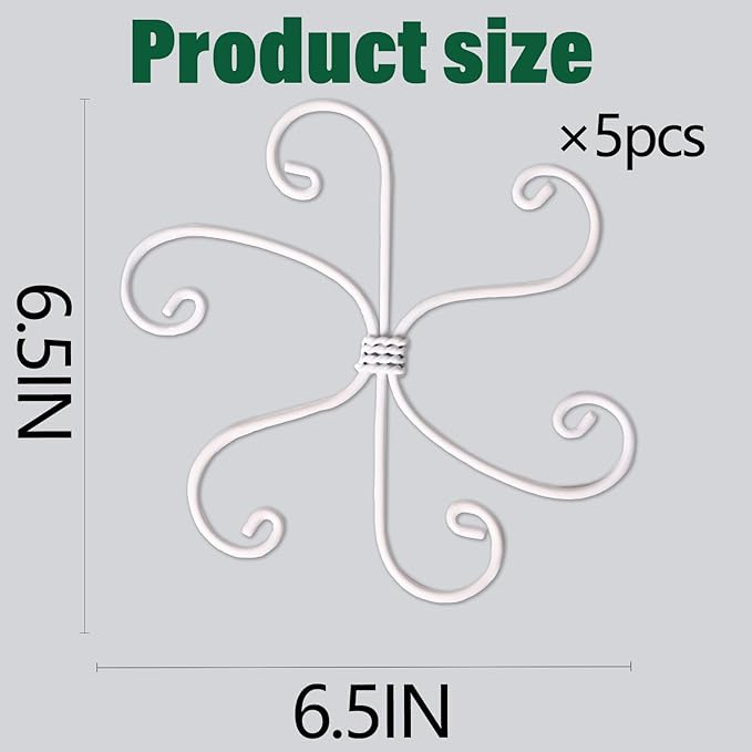 Yohsnor 6.5 * 6.5in Monstera Plant Support Hook 5PCS - Durable Stabilizer & Leaf Holder for Indoor Plants, Flexible Installation & Soft Grip Design - Perfect for Fishbone Cactus and Other Houseplants