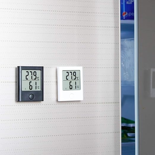 BALDR Digital Hygrometer Thermometer - Monitor Room Temperature & Humidity with Thermometer and Hygrometer, Humidity Sensor & Indoor Thermometer for Home, Office & Greenhouse, Humidity Meter, Black