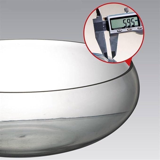 Decor Large Glass Fish Tank Wide Diameter Bowl-Shaped Fish Tank Transparent Turtle Tank Desktop Decoration Hydroponic Plant Container Planter Starter(Large)