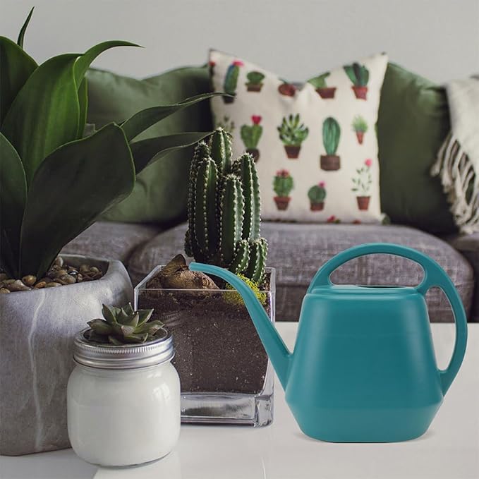 Long Spout Watering Can 2l Sprinkling Kettle for Indoor Outdoor Plants Succulent Gardening Water Pot in Dark Green