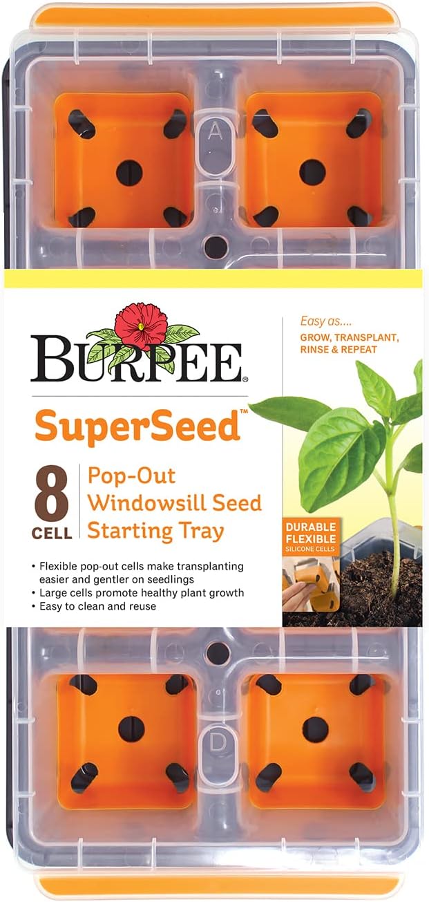 Burpee SuperSeed Windowsill Seed Starting Kit + Organic Coconut Coir Seed Starting Mix