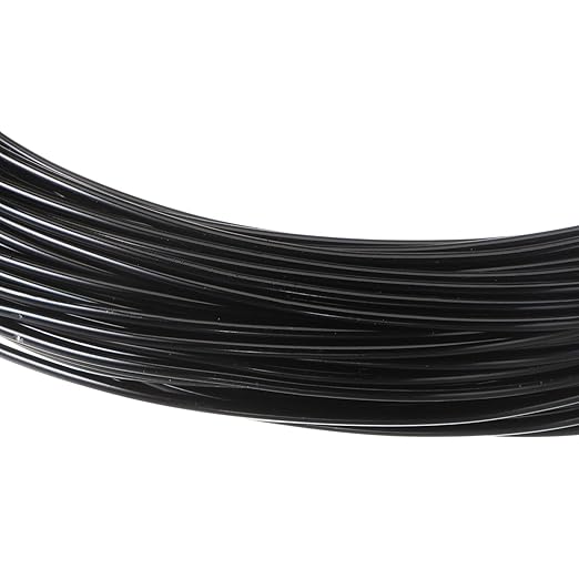 HARFINGTON Bonsai Training Wire 1mm Total 20mm 66 Feet Anodized Aluminum Wire Corrosion Resistant Garden Wire for Plants Bonsai Trees Shaping Bending Indoor, Black