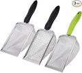 3PCS Stainless Steel Cat Litter Scoop,Litter Cleaner Corner Scoop Sand Sifter,Easy to Clean Cat Little Box, Sifting Litter Scoop Shovel for Reptile Terrarium Sand Waste