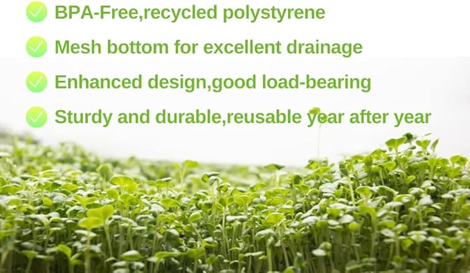 BeGrit Soil Blocking Trays 15x12 inch 5 Set/10 pcs Mesh Bottom Seed Starter Trays for Seedling, Microgreen, Soil Blocks, Wheatgrass