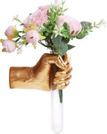 Hand Wall Vase, Gold Hand Sculpture for Kinetic Art,Unique Wall Spooky Hand Decor, Hanging Vase for Unique Decoration in Living Rooms, Entrance and Room,Palmistry vase Statue (Gold)