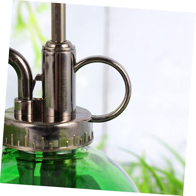 VOSAREA Vintage Glass Watering Kettle Mist Spray Hand Pressure Type Spray Bottle for Indoor Plants 500ml Capacity Glass Design for Flower Gardening and Succulent Care