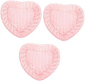 3pcs Love Rattan Basket Candy Dried Fruit Basket Storage Woven Serving Shaped Bread Serving Tray Planter Tray Desk Seagrass Woven Box Pp Pink Portable