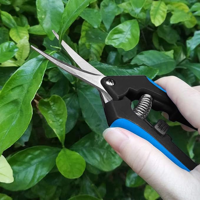 LDK 12Pack 6.7Inch Straight Blade Gardening Hand Pruner Pruning Snip Garden Trimming Scissors, High Cutting Efficiency Flower Snips for Gardening
