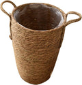 YARNOW Woven Flower Basket Plants Pots Indoor Seagrass Storage Vintage Vase Large Planters for Indoor Plants Rattan Multi-Purpose Garlic Seaweed