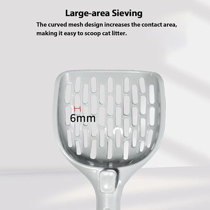 Cat Litter Scoop, 2PACK Litter Sifter Scoop with Hollow Grid for Pine Pellets,ABS Plastic Kitty Litter Scooper