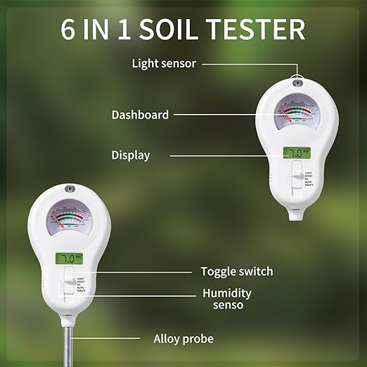 Soil Moisture Meter, Plant Water Monitor, Hygrometer Sensor for Gardening, Farming, Indoor and Outdoor Plants (Basic Style)