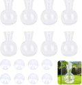 Penitue 8pcs Window Propagation Station, Plastic Bulb-Shaped Plant Propagation Vases with Suction Cups Easy to Install Wall Hanging Planters Window Plant Holder for Indoor Office Home Decor (Clear)