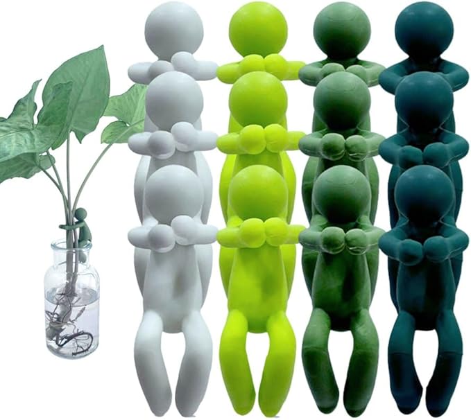 Plant Propagation Buddy – Plant Cutting Holders for Sprouts, Stems & Shoots, Cute & Sturdy Plant Supports for Indoor Gardens & Propagation Stations, for Plant Lovers (4 Colors, 12pcs)