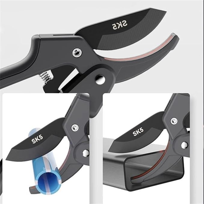 Germany Pruning Shears, Arthritis Weak Hand Snips, Work 3 Times Easier, 1-Inch Cut Capacity Garden Clippers, Ergonomic handle (Pulley - Labor-saving)