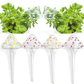 4 Pieces Plant Watering Globes, Hand-Blown Multicolored Glass Self Watering Spikes