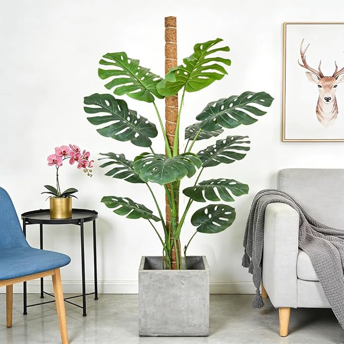 Moss Pole Monstera Plant Support 2 Pack 32 Inch Bendable Moss Pole for Monstera Plants Indoor Handmade Coco Coir Pole Plant Sticks Support Stakes for Potted Plants Philodendron to Grow Upwards