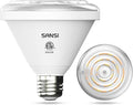 SANSI Grow Light Bulb IP54 Waterproof, 24W BR30 Plant Light Bulb for Indoor Outdoor Plants Full Spectrum(200 Watt Equiv), Energy Saving with Optical Lens for Greenhouse, Garden, E26 Base