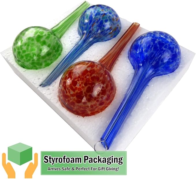 5 STAR SUPER DEALS Aqua Plant Watering Globes Mini- 4pc Deluxe Set
