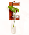 Wood Letter E Wall Propagation Station Lightweight Decorative Plant Holder for Small Cuttings, Removable Adhesive Wall Decor for Bedroom, Nursery, Office