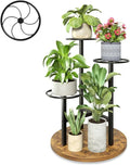 3 Tier Plant Stand Indoor Outdoor,Tiered Plant Stands,Wood Plant Shelf for Multiple Plants, Wrought Iron Flower Stand, Tall Plant Rack Shelf for House Patio Garden - BlackKite