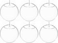 WGV Wall Hanging Planter Terrarium Bulk, Diameter 6", Clear Mounted DIY Succulents Air Glass Floral Container Vase, Tea Light Votive Candle Holder for Decoration 6 Pieces