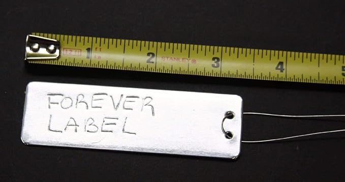 Impress-O-Tags Aluminum Plant Label Tree Tags Pot Label Tag Outdoor Marker Metal (100 Regular Size Labels)