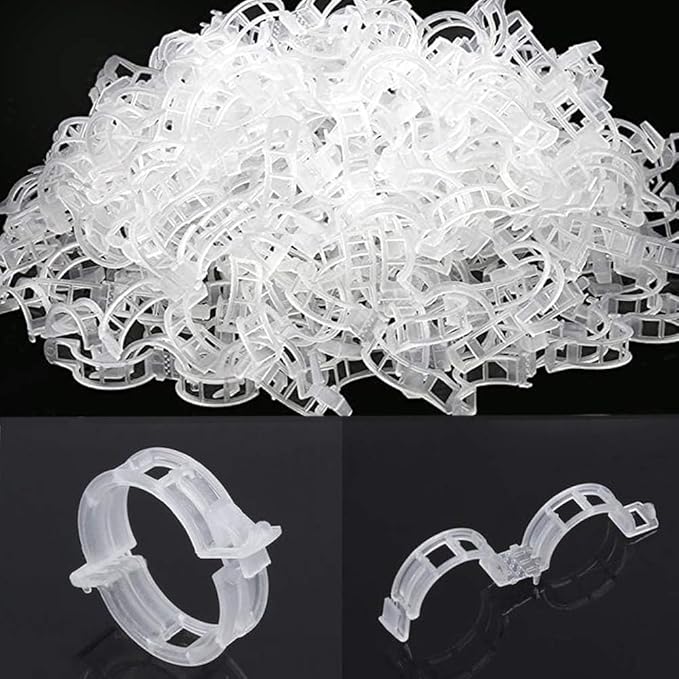 100Pcs Plant Support Clips Reusable Plastic Garden Clips Trellis Clips for Tomato Cucumber Vine Climbing Plants Indoor Outdoor Stem Support Monstera Pothos Orchid Clematis