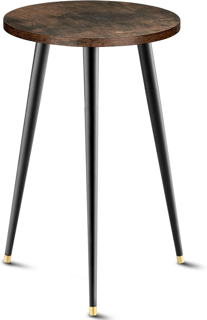 KINNARY Tall Plant Stand Indoor, Mid Century Wood Plant Stand Plant Table for Flower Pots, Heavy Duty Metal Plant Holder, Modern Home Decor Small Round Side End Table (11.8"x20")