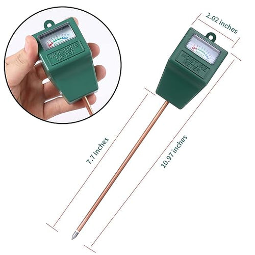 2 Packs Soil Moisture Meter for House Plants, Plant Water Meter Soil Tester Test Kit Soil Hygrometer Sensor for Indoor & Outdoor Use Garden Lawn Farm, No Battery Required (Black & Green)