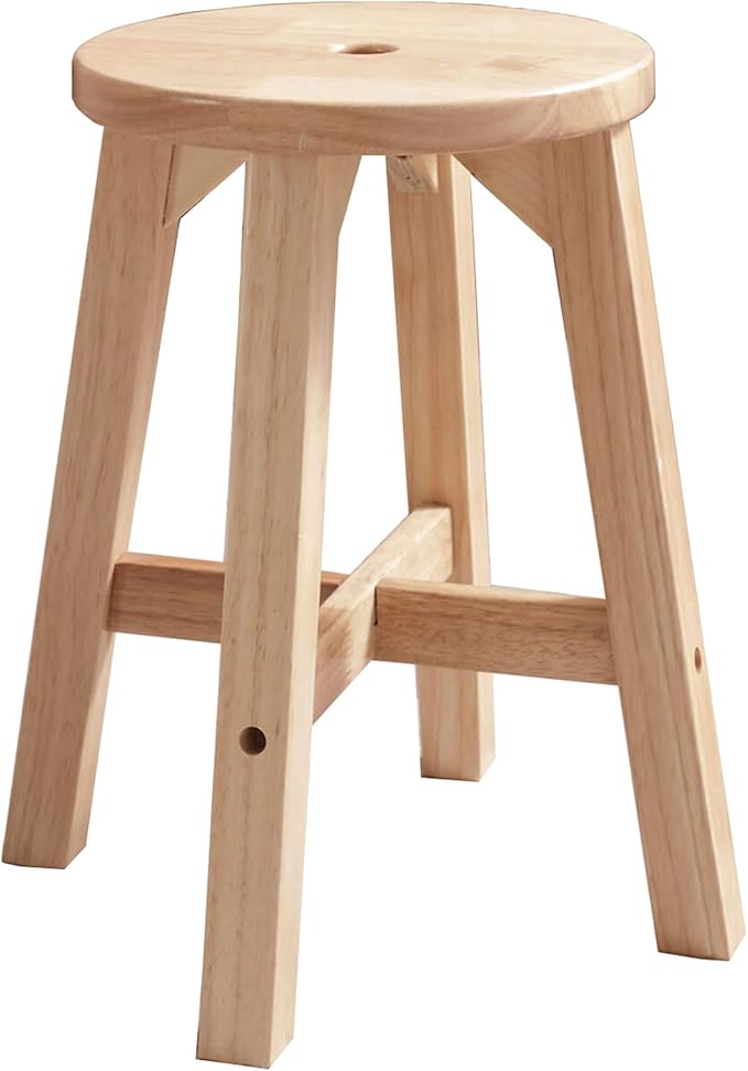 Lestar H18 Wooden Stool, Solid Wood Round Stools