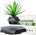 Levitating Plant Pot, Floating Plant Pot for Air Bonsai Planter, Magnetic Levitating Flower Pot Planter for Office Home Decoration, Ideal Home Gifts for Halloween Thanksgiving Christmas (Black)