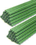 Sturdy Metal Garden Stakes 6 Ft Plastic Coated Steel Plant Sticks Tomato Stakes,Pack of 50